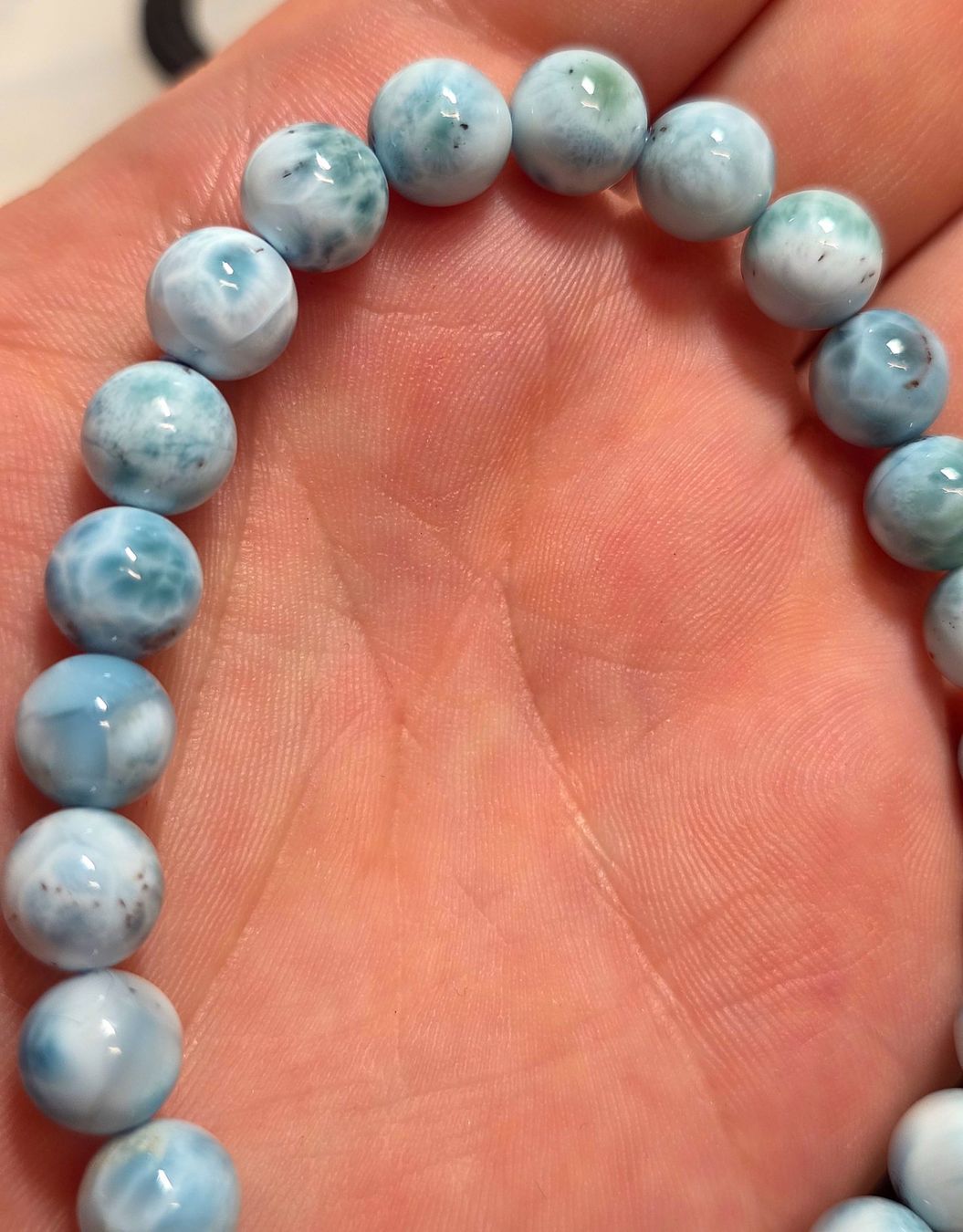 Minerali & Pietre curative: Larimar Armband C 8.2mm – Nuovo e nell'imballaggio originale da Matzingen venduto da Shay_Crystalz 2