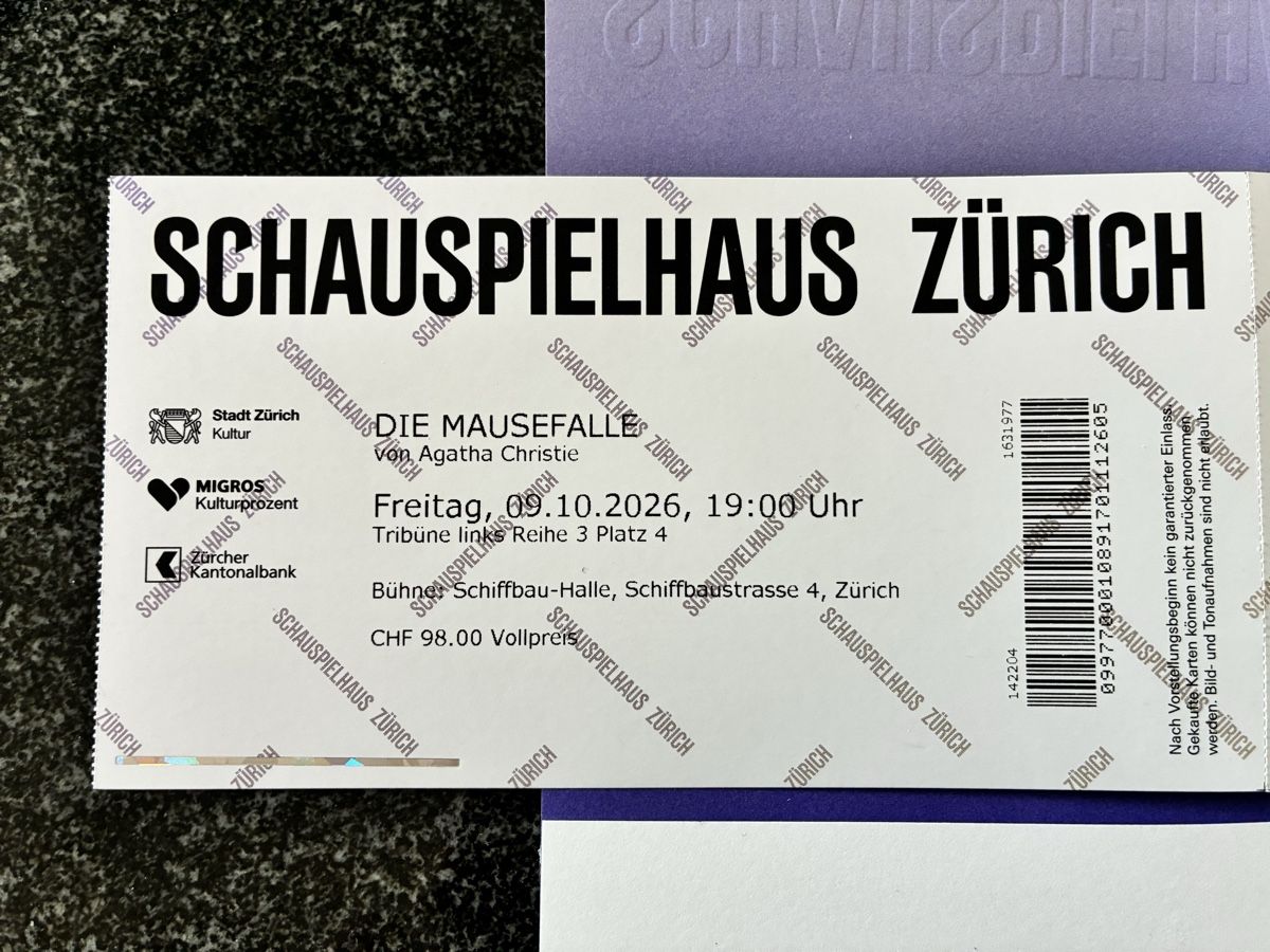 Billets: Mausefalle- 2 Billette – Neuf (Voir description) à Wetzikon ZH par chris7pat 1