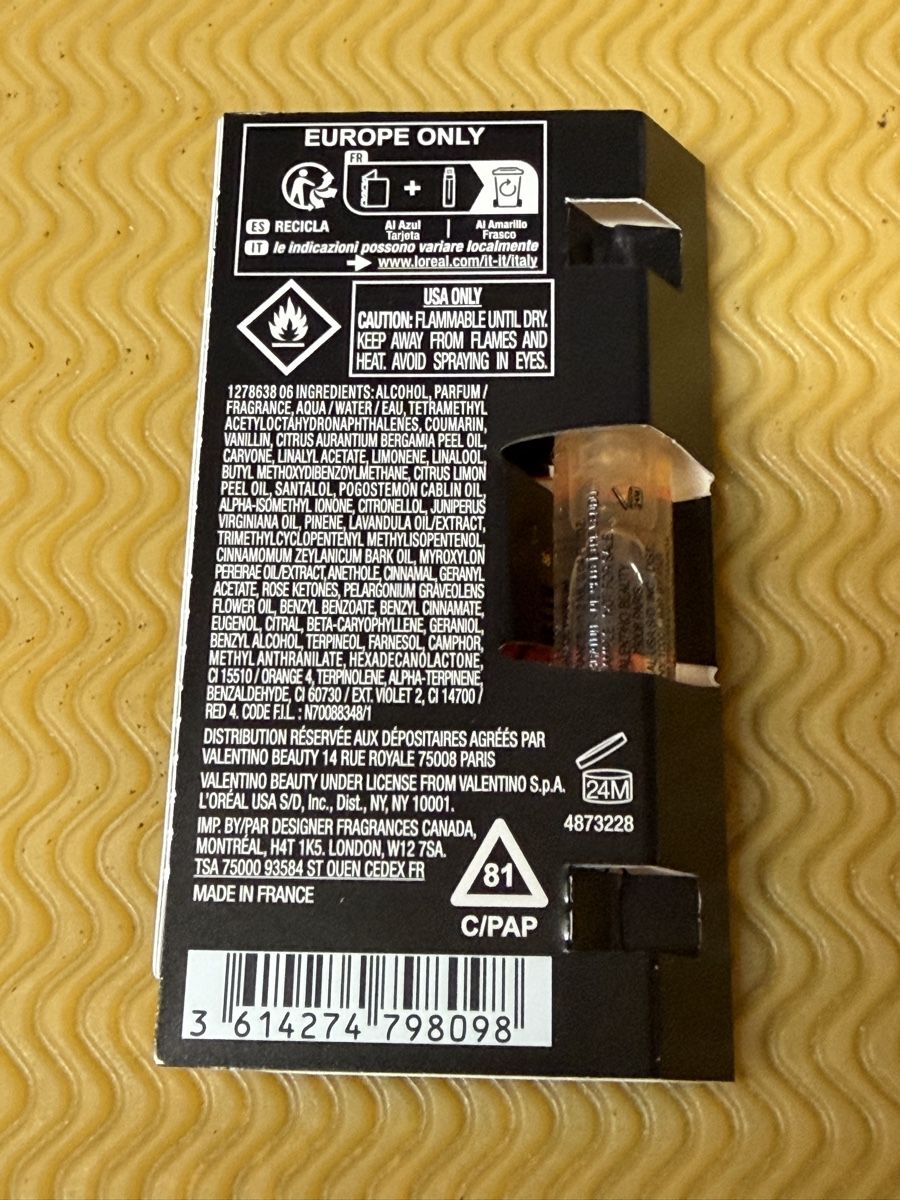 Valentino Parfums & Eau de Toilette: Valentino Uomo 1.2 ml – Neuf avec emballage d'origine à fey par Caductilometre 1