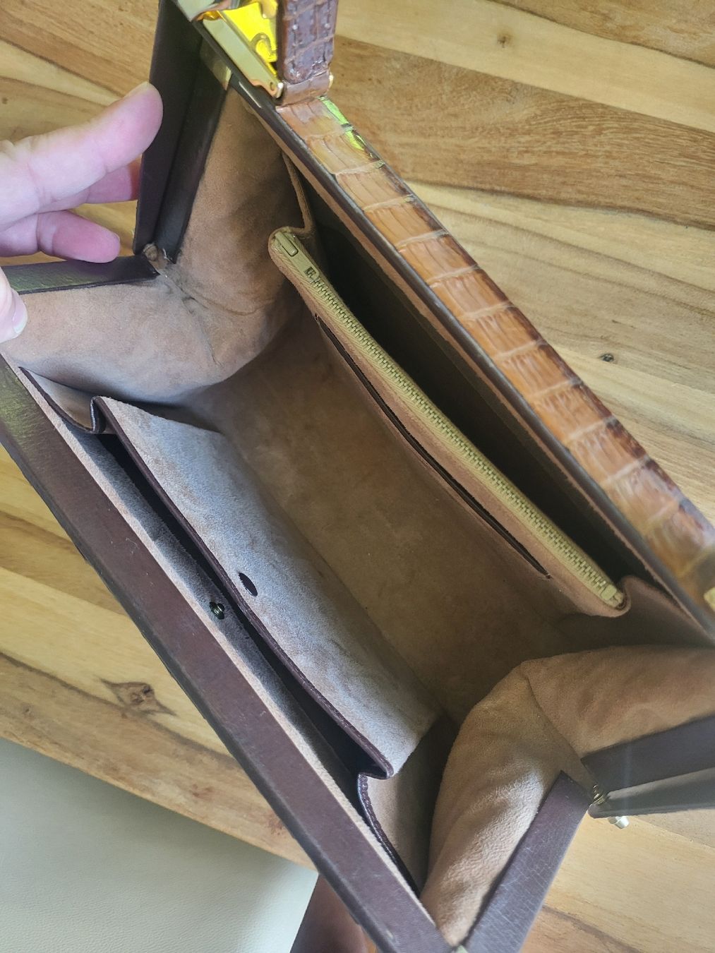 Borse da donna: Exquisite Handtasche Krokodilledesign, nicht echt – Nuovo (secondo la descrizione) da Dübendorf venduto da rol_fm6d 3