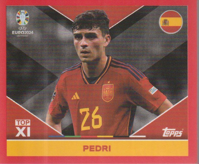 EURO 2024 Topps sticker TOP XI SPAIN PEDRI ESP TOP 2 (Neu (gemäss ...