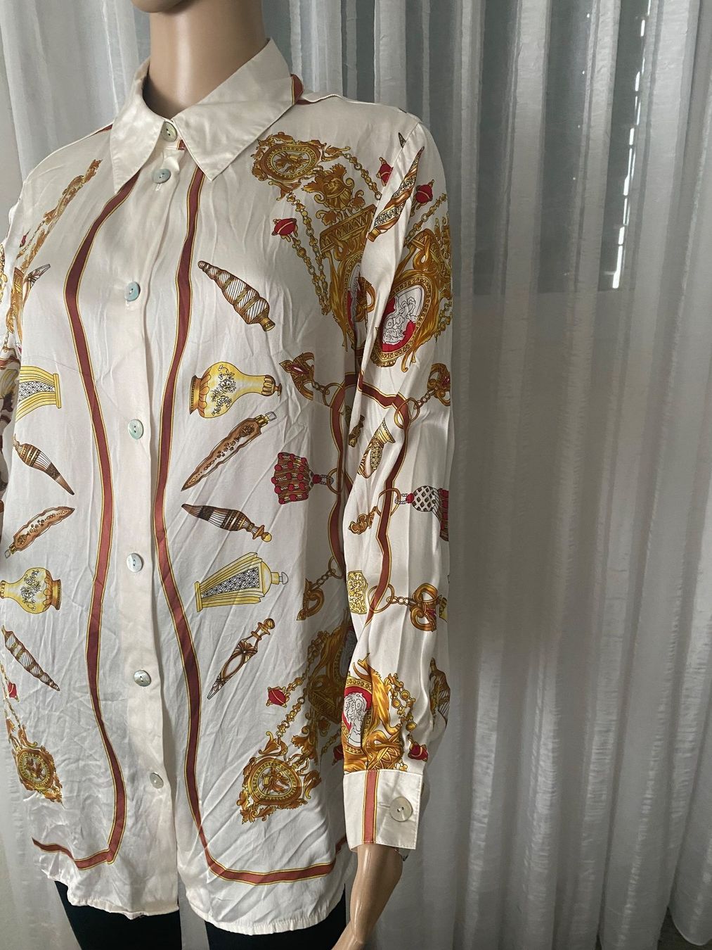 Peter Hahn Blusen: 100% Seide - zeitlose PETER HAHN Klassiger Bluse, beige, 46 – Neu (gemäss Beschreibung) aus Winkel von ferrari2022 2