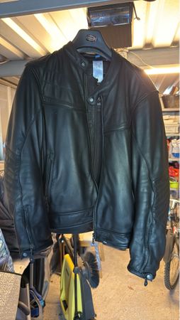 Motorrad Lederjacke- schwarz- XXL- gebraucht