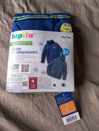 2x Jungen Rollkragen Shirt Gr. 98/104 NEU