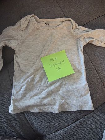 H&M Baby Langarmshirt Gr. 74, grau