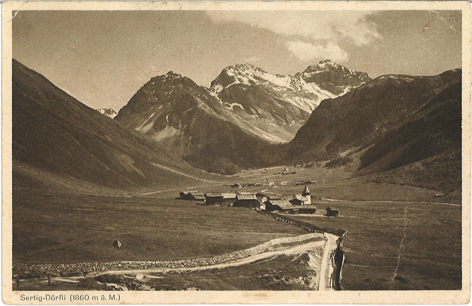 Cartoline postali: Alte Ansichtskarte "Sertig Dörfli" bei Davos (GR) – Usato da Chur venduto da mar_95xd
