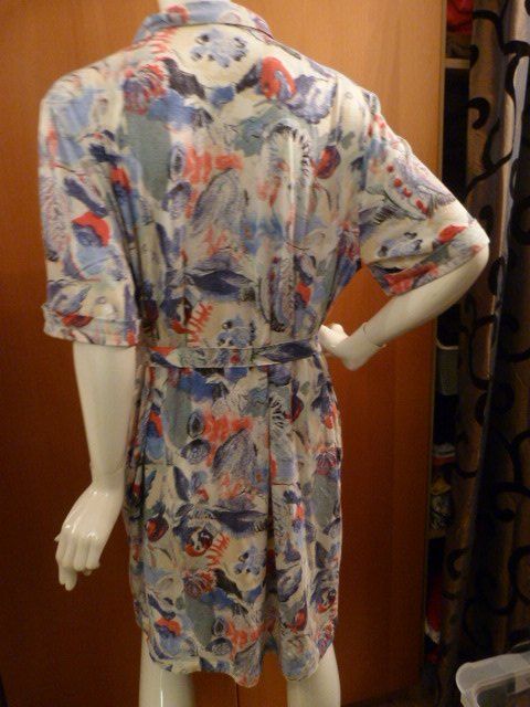 Vestiti: Shirtkleid, Gr. 46, weiss-bunt – Usato da Nunningen venduto da Fashion-Ave51 3