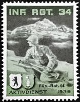 Soldatenmarke 2.WK, Füsilier Batallion 84, Aufdr, Wi Inf 465