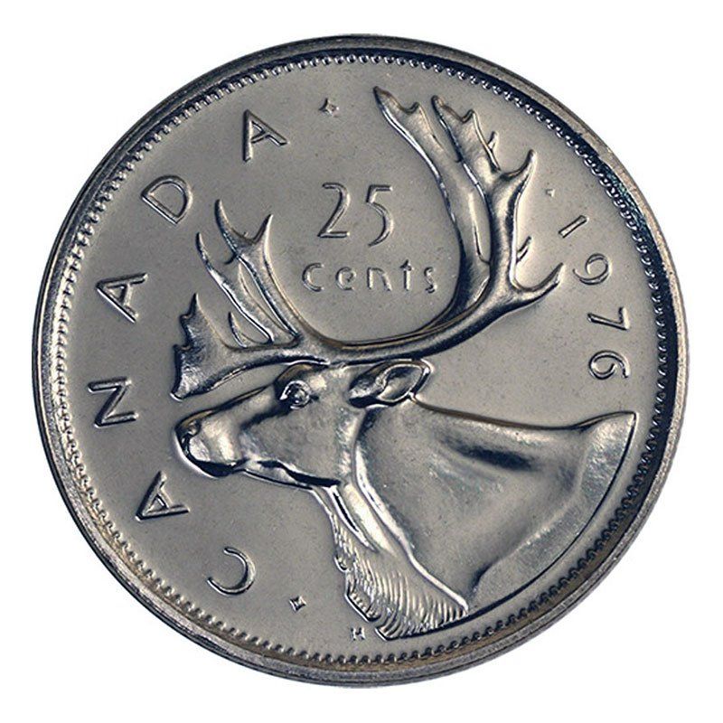 Tutti le monete: 25 Cent Canada 1976 – Usato da Kriens venduto da TSCH1