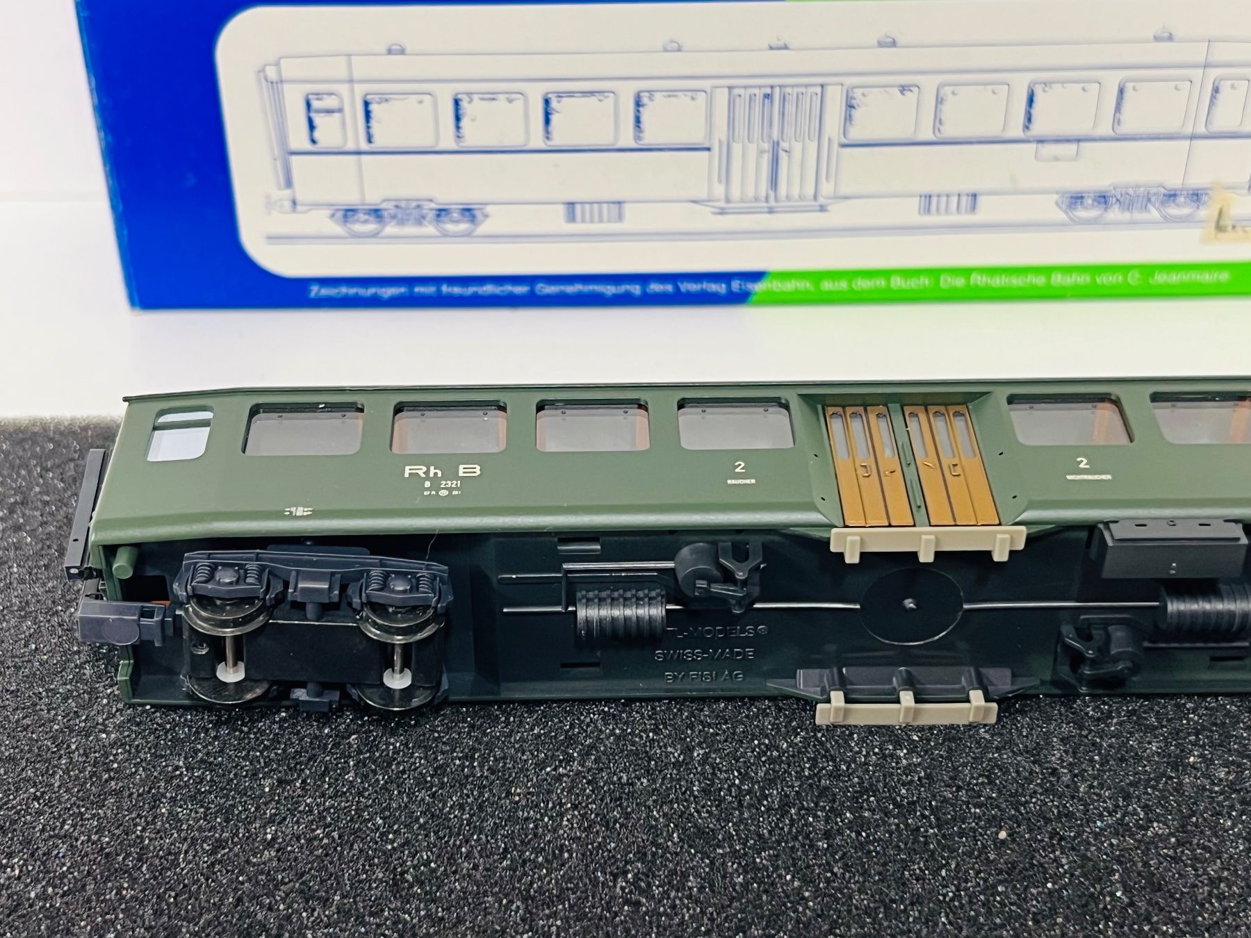 Modellini di ferrovie: STL-Models RhB B 2321  Personenwagen – Nuovo (secondo la descrizione) da Geroldswil venduto da TopTrain54 6