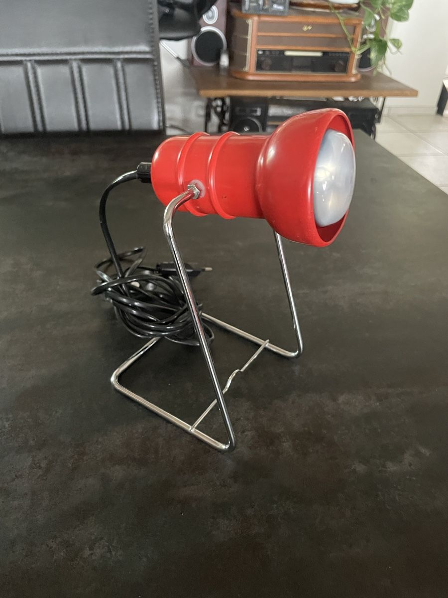 Lampen: Lampe de Bureau Design Vintage Rouge – Gebraucht aus Vallamand von Bricbracbroc82 4