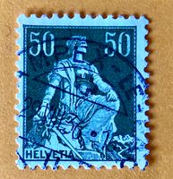 Nr.113 Sitzende Helvetia mit Schwert GESTEMPELT    