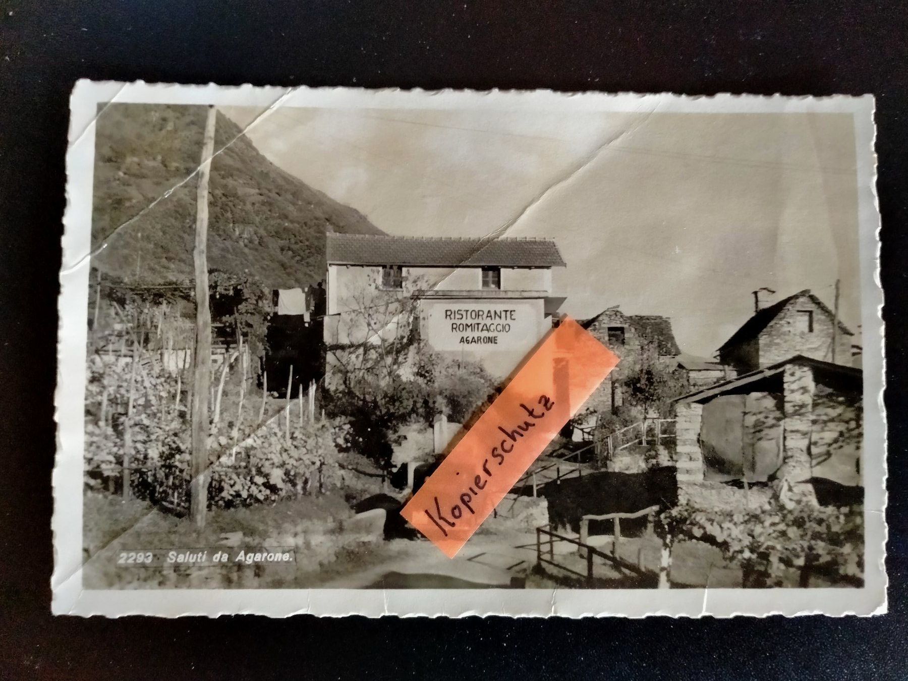 Ansichtskarten: Agarone Rest. Romitaggio AK Tessin Oldtimer Gem. Gerra Piano – Gebraucht aus Küssnacht am Rigi von cartolina-1