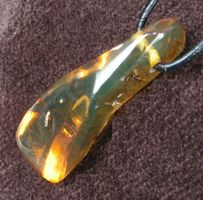 ♥ SCHÖN: MEXIKO BERNSTEIN ANHÄNGER / TALISMAN ♥