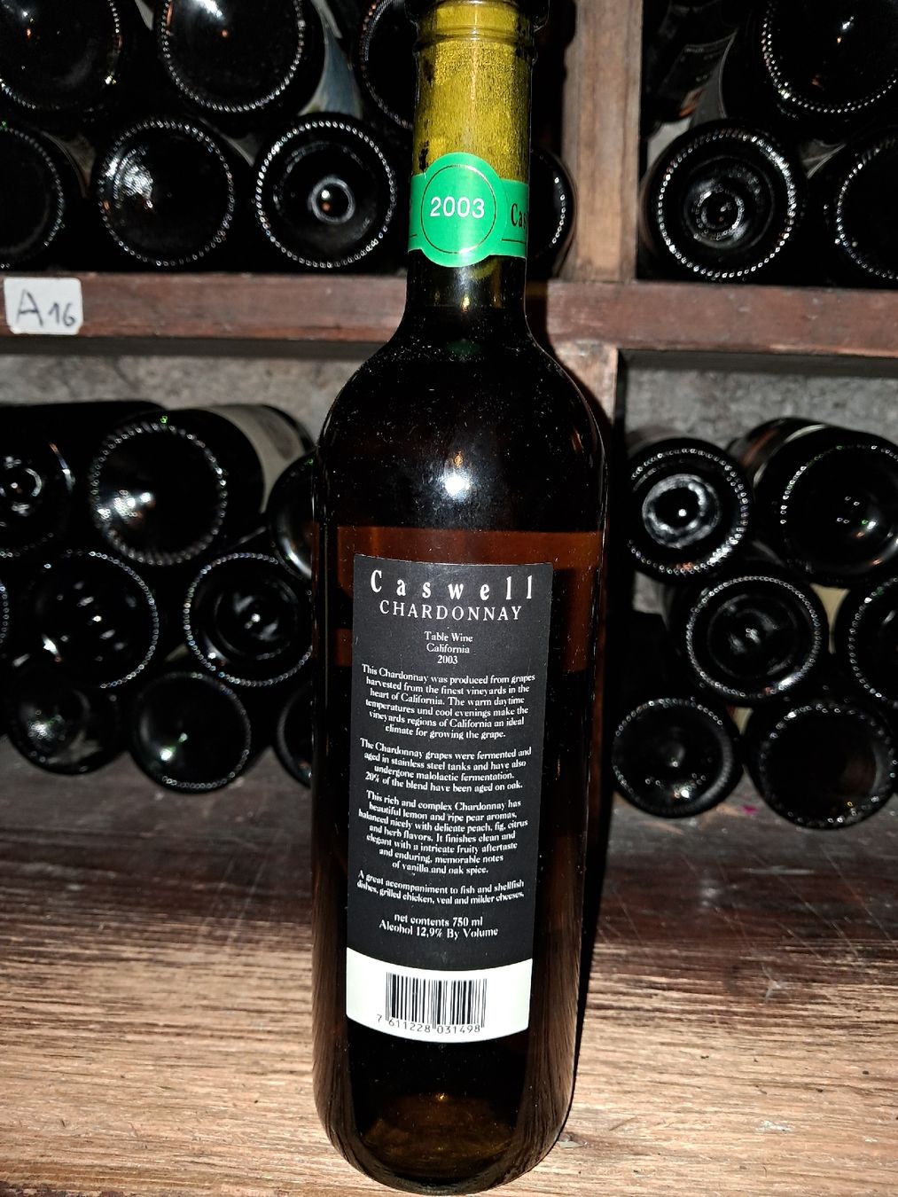 Vino: Caswell chardonnay California 2003 – Nuovo e nell'imballaggio originale da Le locle venduto da juliensaran 2