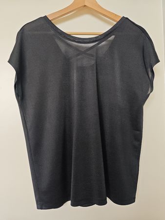 Black Cross Back Blouse M 