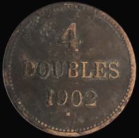 GUERNSEY 4 DOUBLES 1902 *RAR*