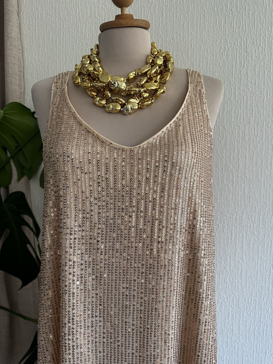 Vestiti: Robe paillettes champagne taille L  – Nuovo (secondo la descrizione) da Châtelaine venduto da Alexandra.jankowski 1