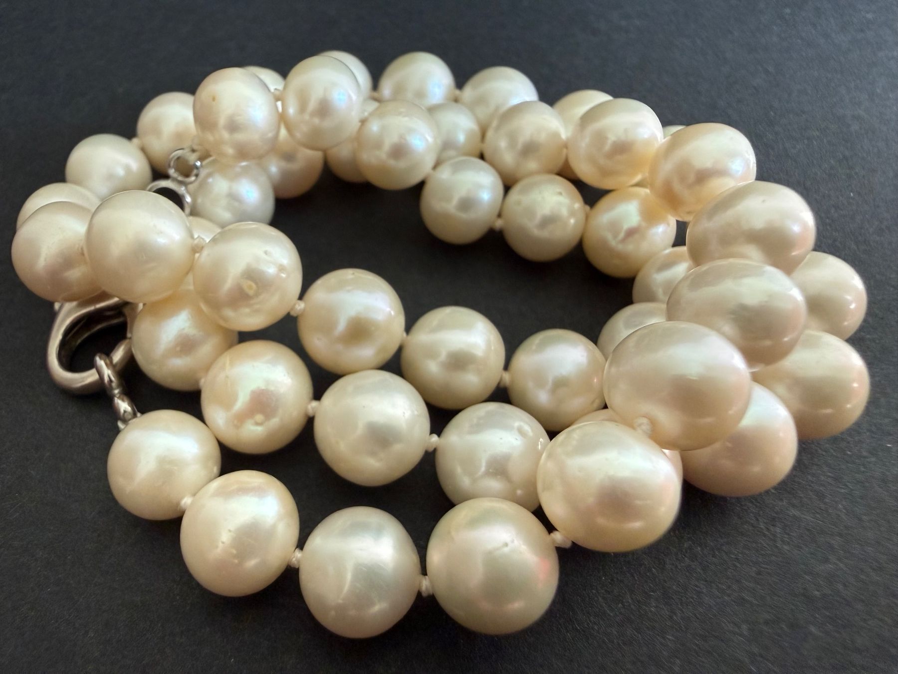 Catenine: Vintage echte Perlen Kette mit Silber Verschluss 925 – Usato da Spiegel b. Bern venduto da Rogger72 3