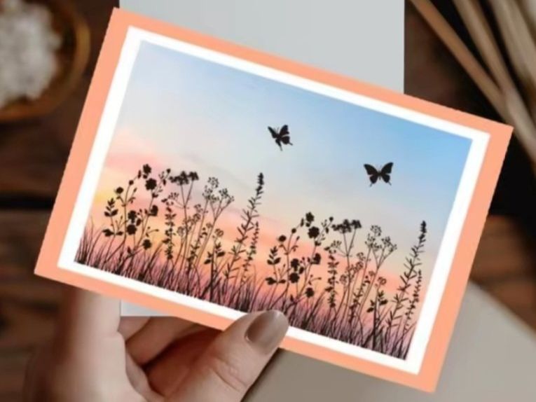 Timbri: Silikonstempel Nr.533, Gräser, Blumen, Schmetterlinge – Nuovo e nell'imballaggio originale da Gretzenbach venduto da Fliegepilz56 1