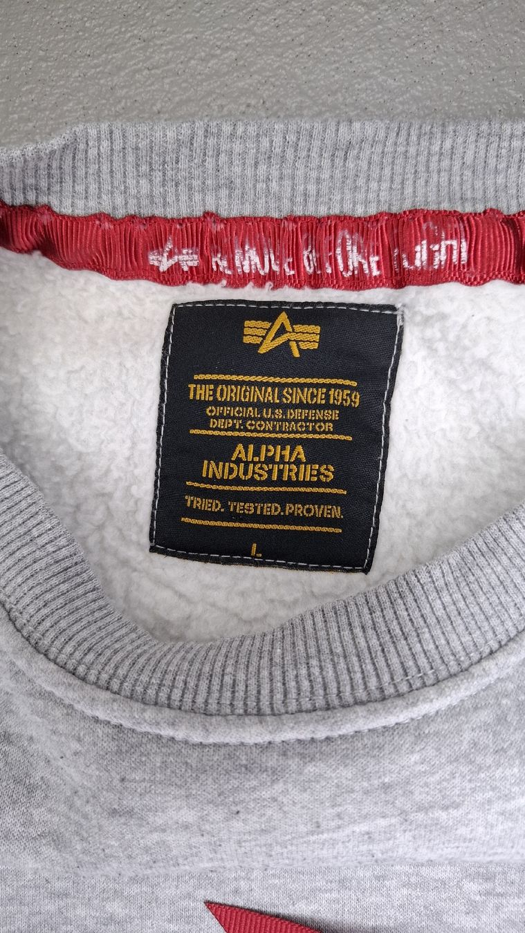 Alpha Industries Maglioni & Felpe: Pull Alpha Industries NASA gris chiné, taille L, parfait! – Nuovo (secondo la descrizione) da Le Landeron venduto da rue_k9kg 5