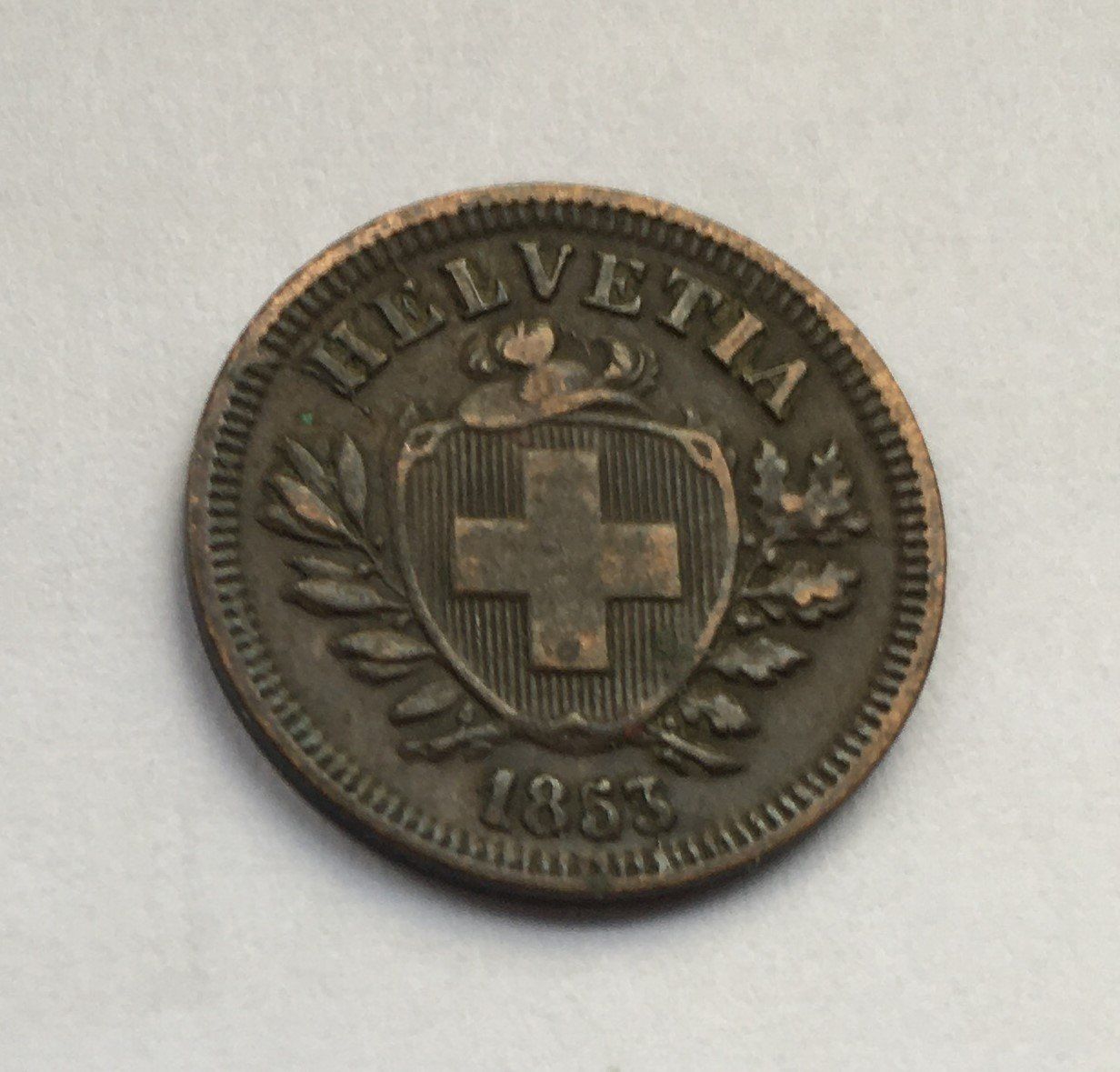 Tutti le monete: 1853 1 Rappen -unz – Usato da Kirchberg SG venduto da Zenhad69