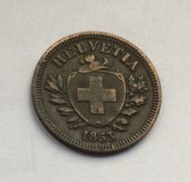 1853 1 Rappen -unz