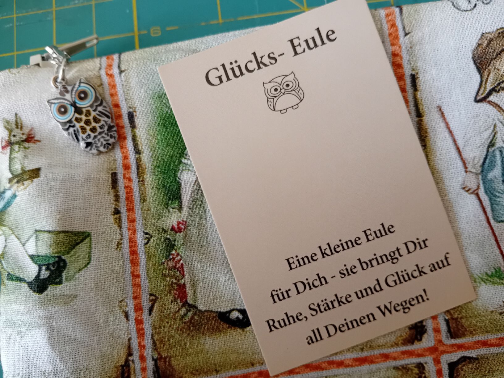 Borse da donna: Handgemachte Stofftasche mit Glücks-Eule Anhänger, Neu! – Nuovo (secondo la descrizione) da Burgdorf venduto da carodesign1 1