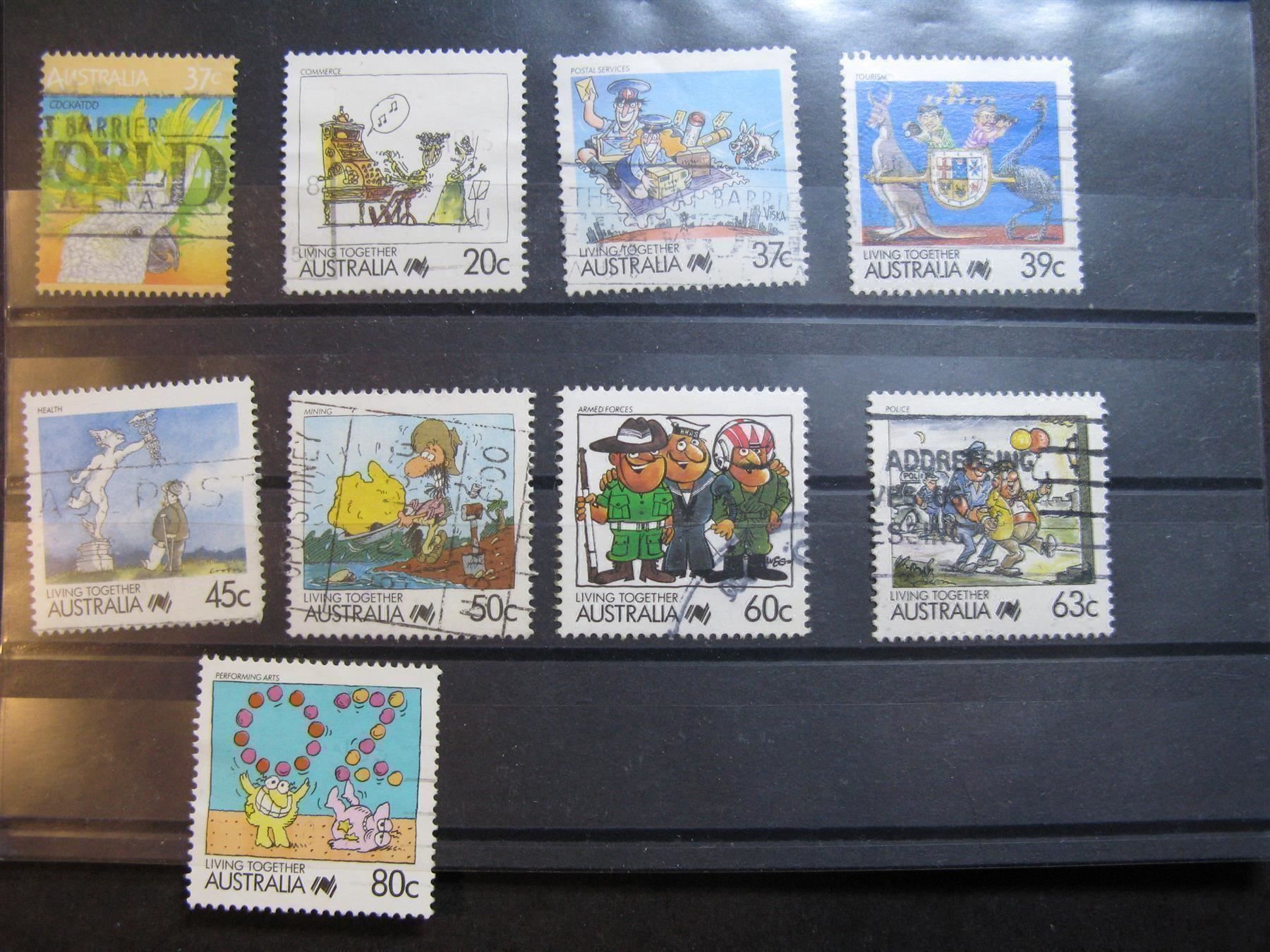 Tutti i francobolli: Australia 1987 / 88 Comemoratives gest – Usato da Wil SG venduto da fva01