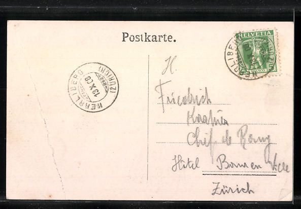 Cartoline postali: AK Erlenbach /ZH, Panorama mit Kirche – Usato da Berlin venduto da bartko-reher 1