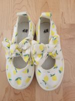 H&M Schuhe Gr. 25 Ballerina Slipper Zitronenmuster Neu