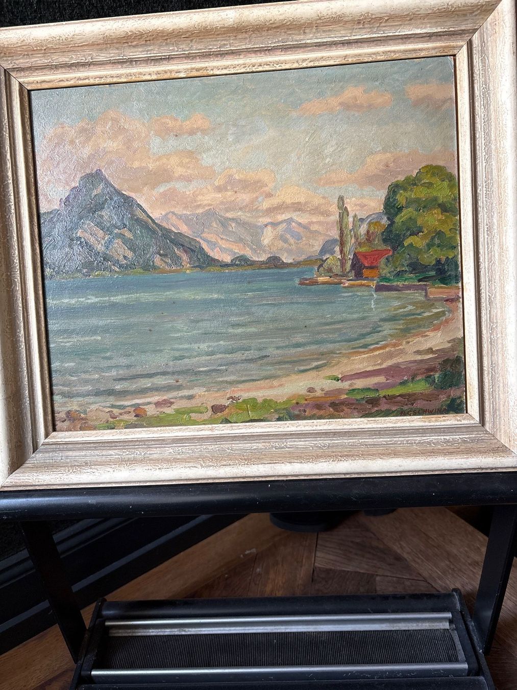 Dipinti: Öl auf Leinwand, gerahmt, Thunersee, Impression – Usato da Gattikon venduto da mo.suter 3