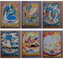 Lot 6 cartes Pokémon Topps 1999 Draco Dracolosse Léviator