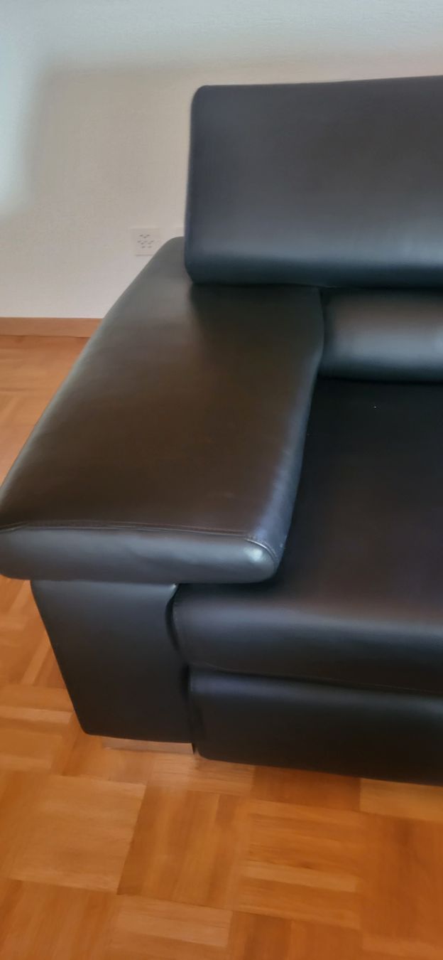 Sofas: XXL Ecksofa Leder Schwarz  – Neu (gemäss Beschreibung) aus Berg TG von Saratoga1972 6