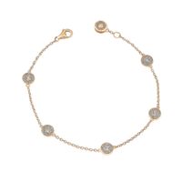 Bracciale in oro bianco 18k con diamanti naturali