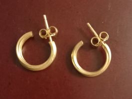 OHRSTECKER SILBER VERGOLDET