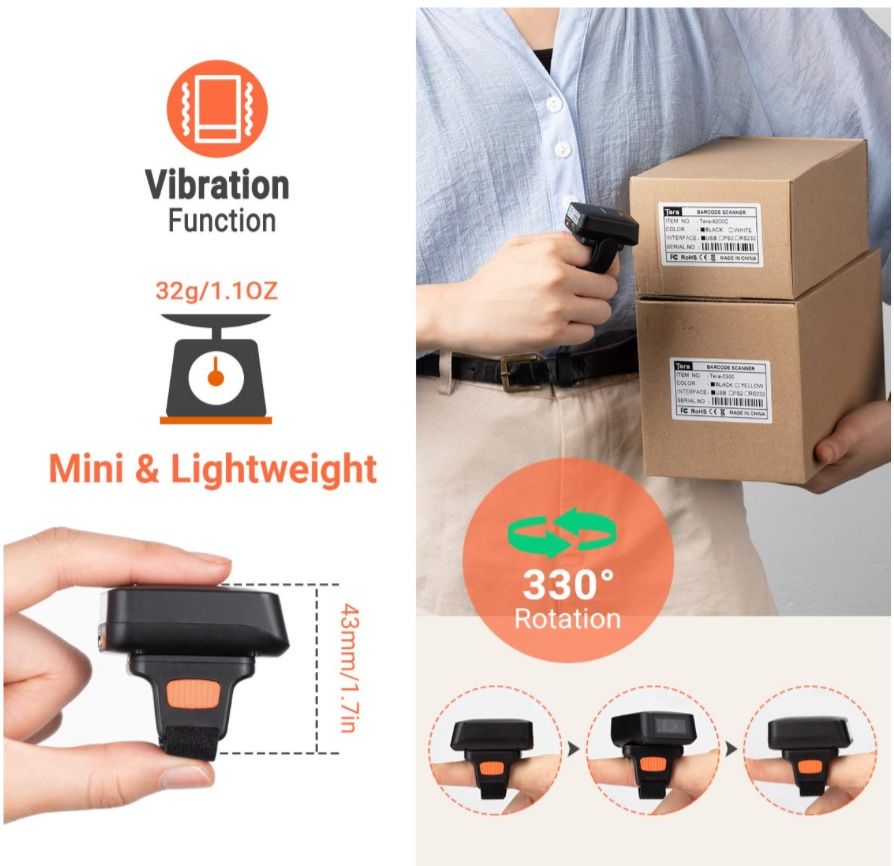 Scanneurs: Mini Barcodescanner CCD 1D Wireless Bluetooth + 2,4GHz – Neuf avec emballage d'origine à Bülach par StoreInShop.com 4