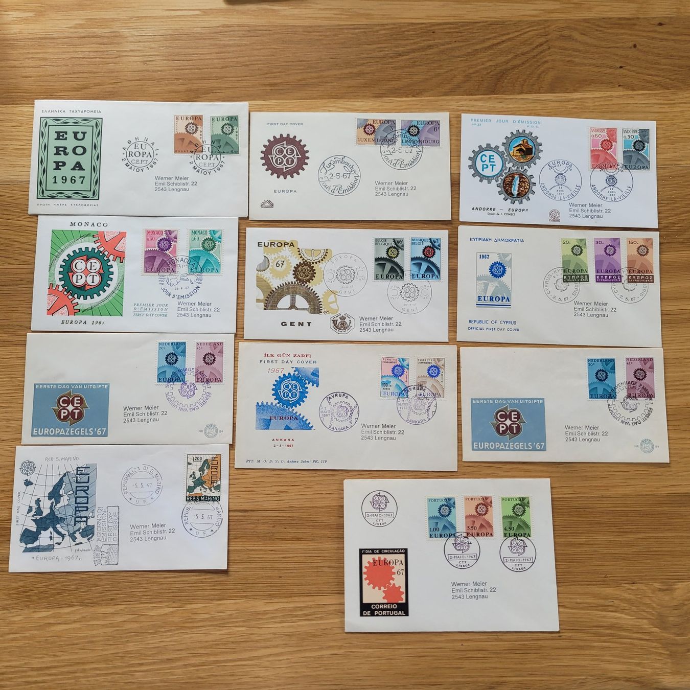 Alle Briefmarken: Los FDC – Gebraucht aus Biel/Bienne von Destockweb