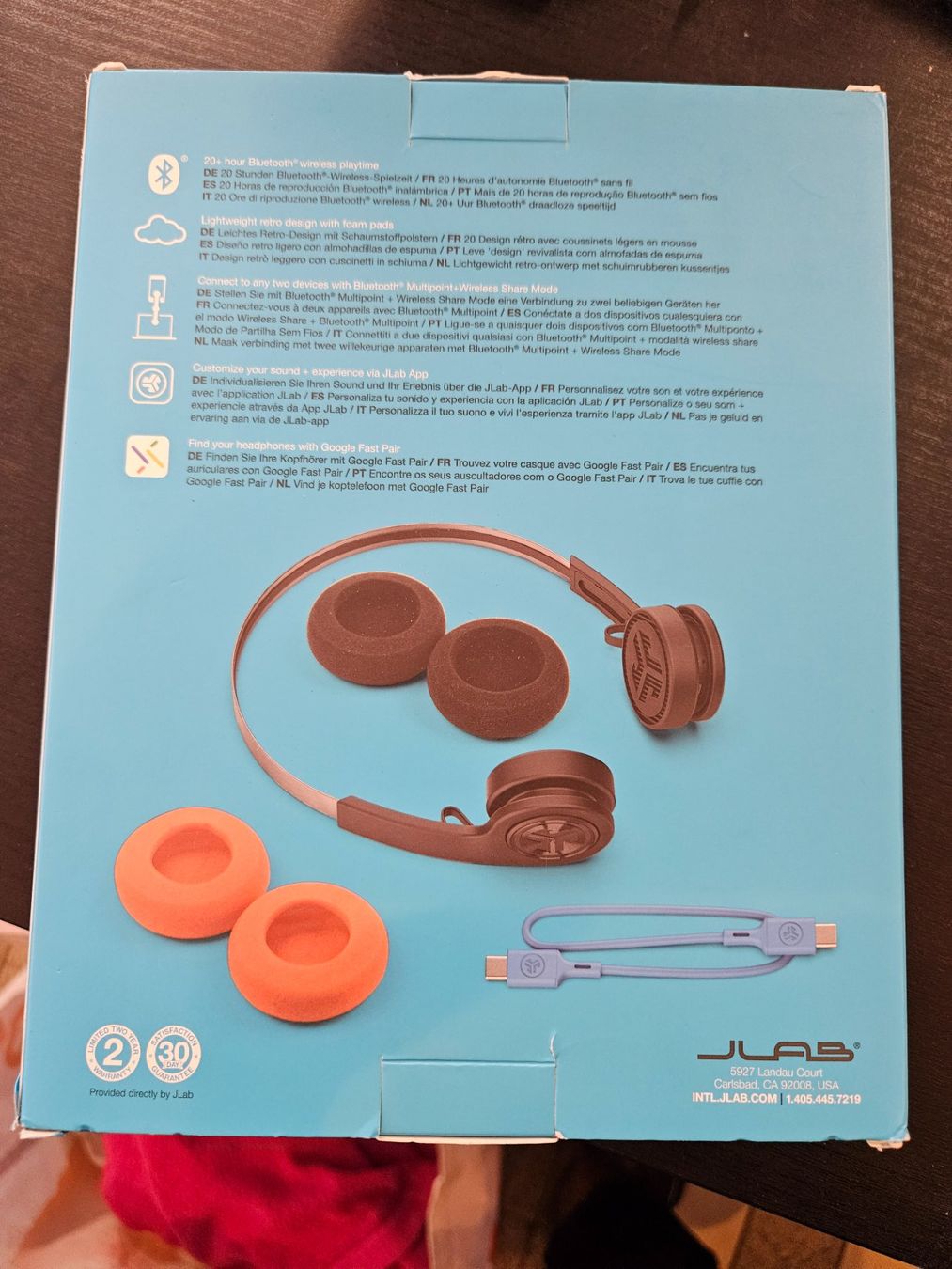 Cuffie: JLab Rewind Kopfhörer - Drahtlos, Retro, Orange – Nuovo (secondo la descrizione) da Wikon venduto da Mr.Saxer 1