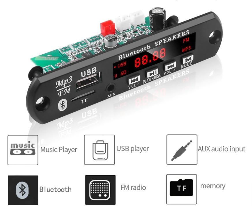 Amplificatori: Mini Amplificateur 2x25W, Bluetooth, USB – Nuovo (secondo la descrizione) da Yverdon-les-Bains venduto da rogi80 5
