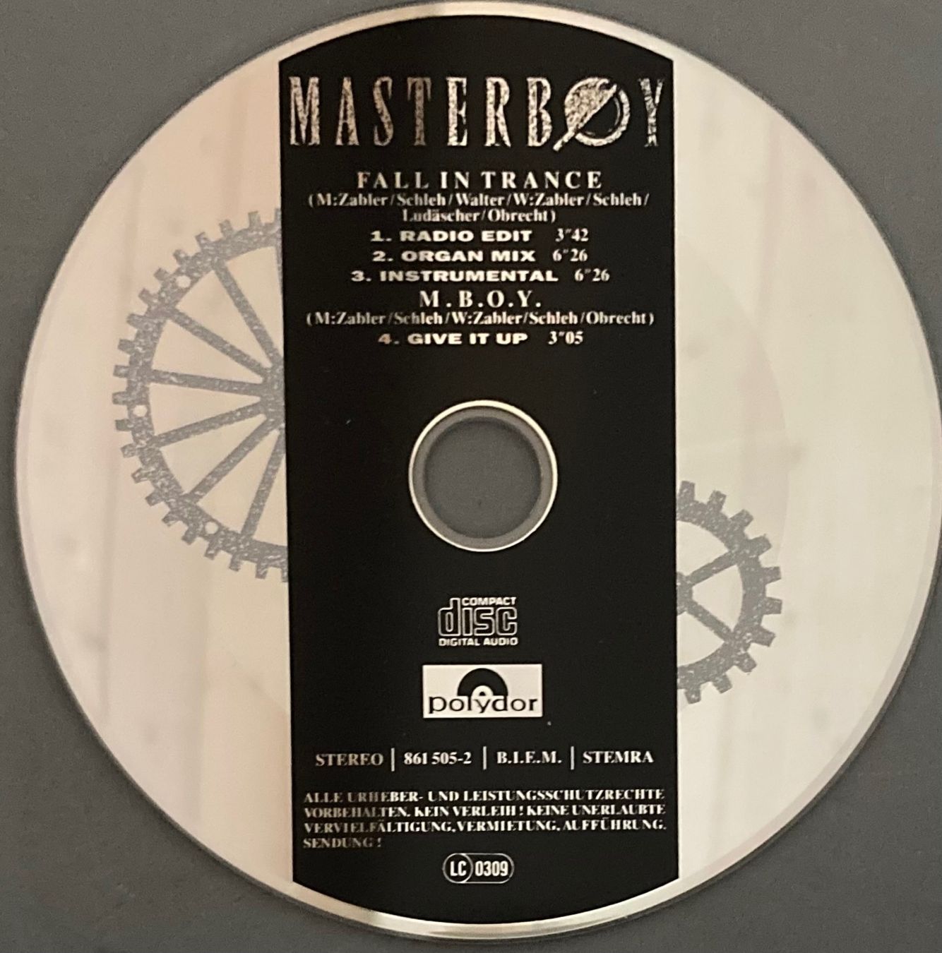 CD: MASTERBOY - FALL IN TRANCE – Usato da Poliez-Pittet venduto da Newtown-Records 1