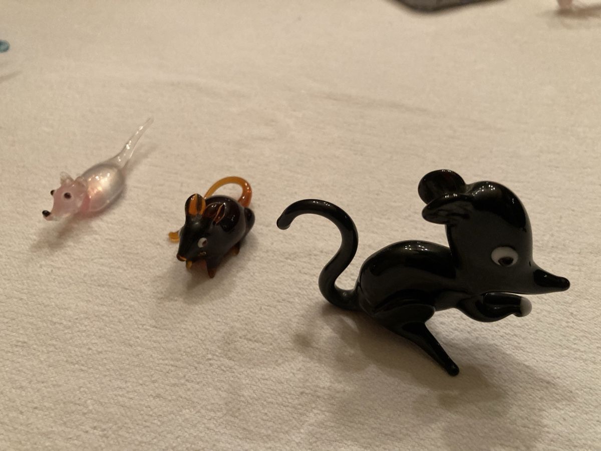 Murano Gläser: Miniature Glas Mäuse Murano 3 Teile – Gebraucht aus Rickenbach Sulz von bea_7ssd 2