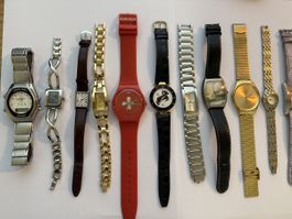 Konvolut Uhren / Uhren zu verkaufen 12 Modelle 