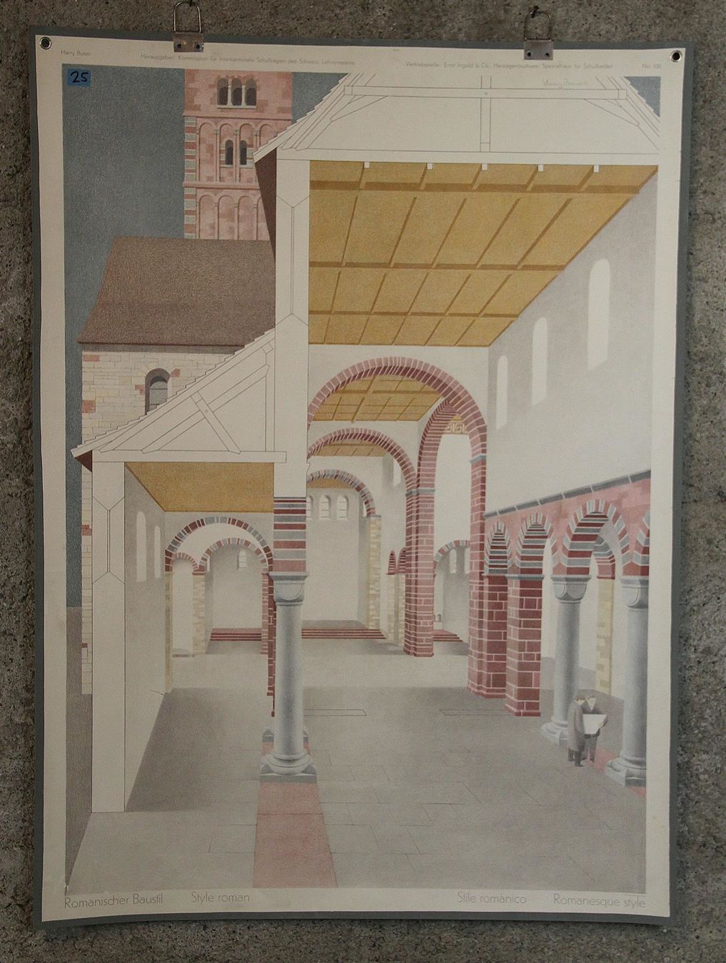Foto & Immagini: Schulwandbild "Romanischer Baustil" – Usato da Birrwil venduto da brandschatz_birrwil