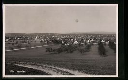 Wohlen, Ortsansicht mit Landstrasse aus 