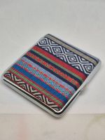 Vintage Zigarettenetui im ​​Ethno-Stil, bunter Stoff - Neu!