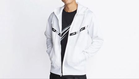 Giacca Nike bianca con cappuccio