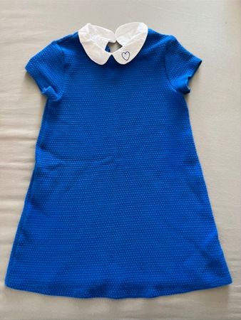 Robe bleue à col blanc Okaidi taille 116