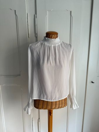 Bluse weiss fliessend 36