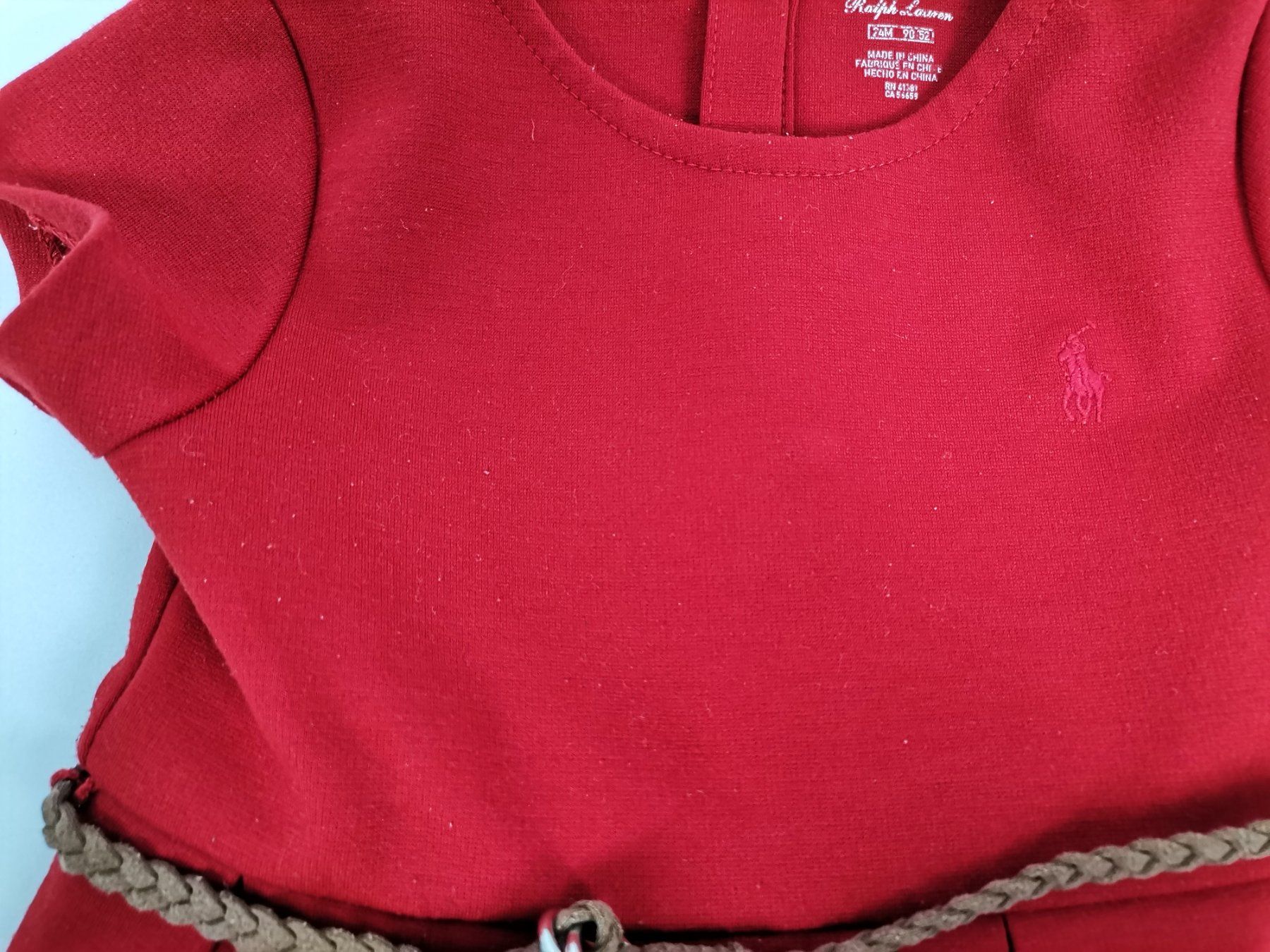 Ralph Lauren Kleider & Röcke: RALPH LAUREN Mädchen Kleid Rot mit Gürtel – Gebraucht aus Schaffhausen von Restwert_SH 5